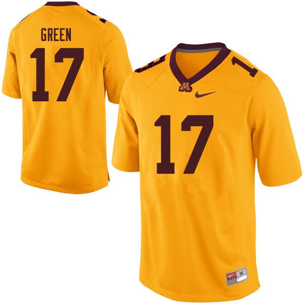 Men #17 Seth Green Minnesota Golden Gophers College Football Jerseys Sale-Gold